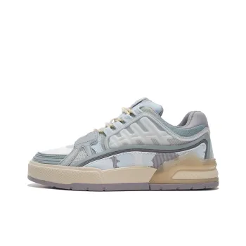 LiNing Millennium Era Low Top Skateboard Shoes Women's Blue Gray