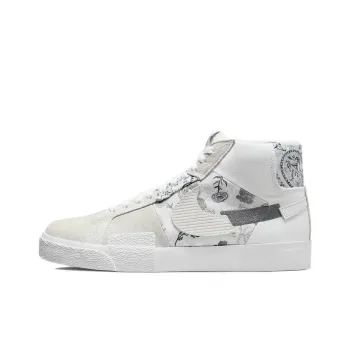 Nike Sb Zoom Blazer Mid Premium Floral White Grey