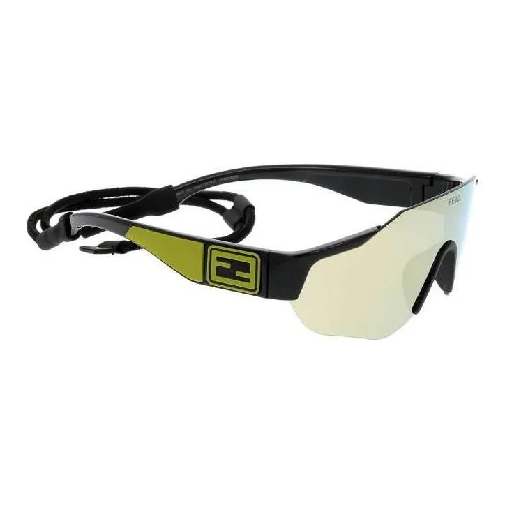 FENDI Acetate Irregular Shape Sunglasses Unisex Black-0