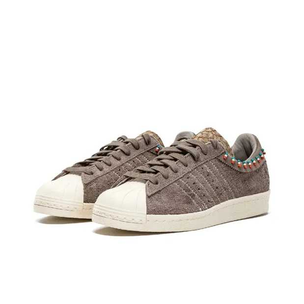 Adidas Originals Superstar 80v Invincible Slip Resistant Low Top Skateboard Shoes Unisex Brown-1