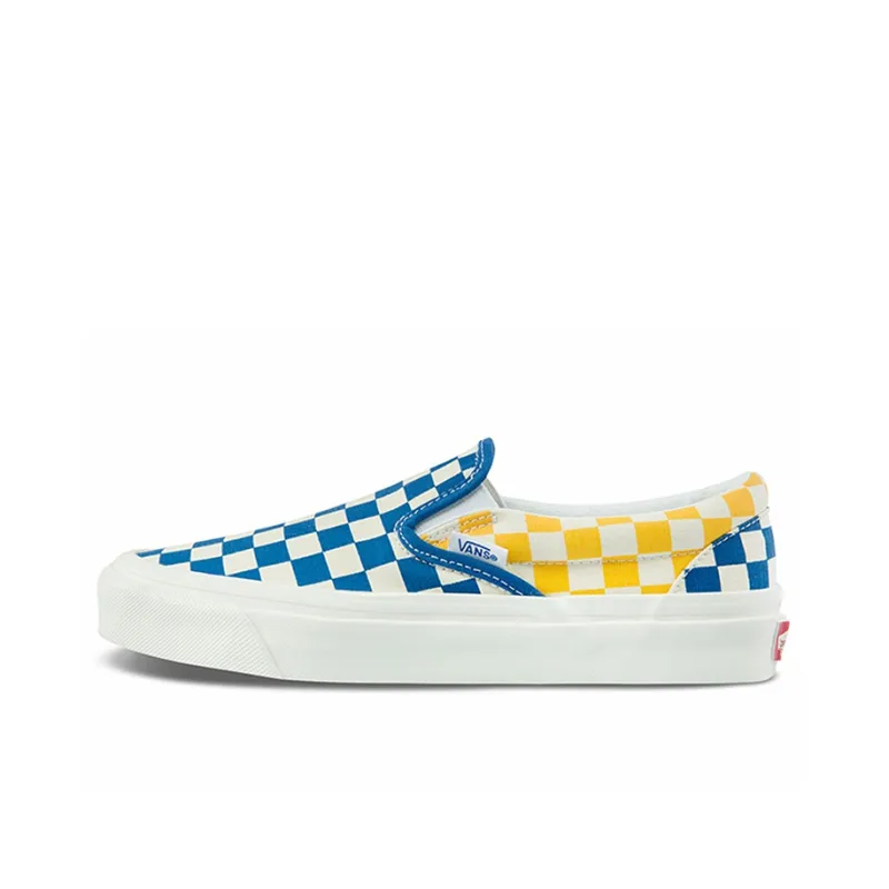 Vans Style 98 Checkboard Yellow Blue-0