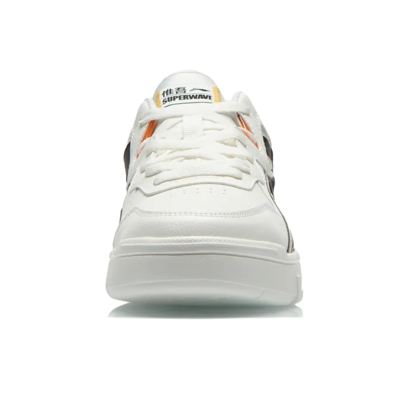 LiNing Wave Superwave Lite Anti-Slip Wear-Resistant Low-Top Skateboard Shoes Beige White Black-3