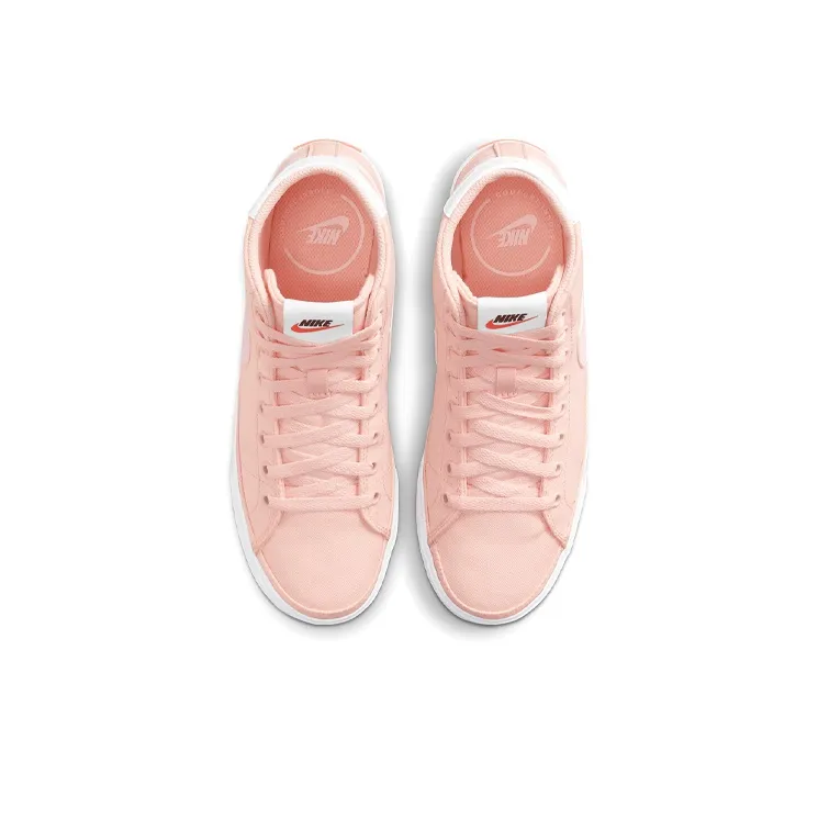 Nike Court Legacy Canvas Mid Sneakers Pink/White Women's-3