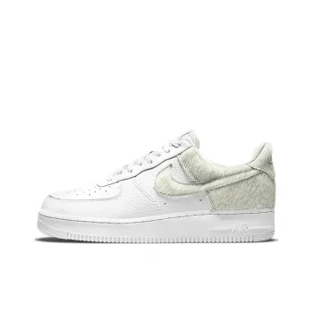 Nike Air Force 1 Low White Pony Hair Heel
