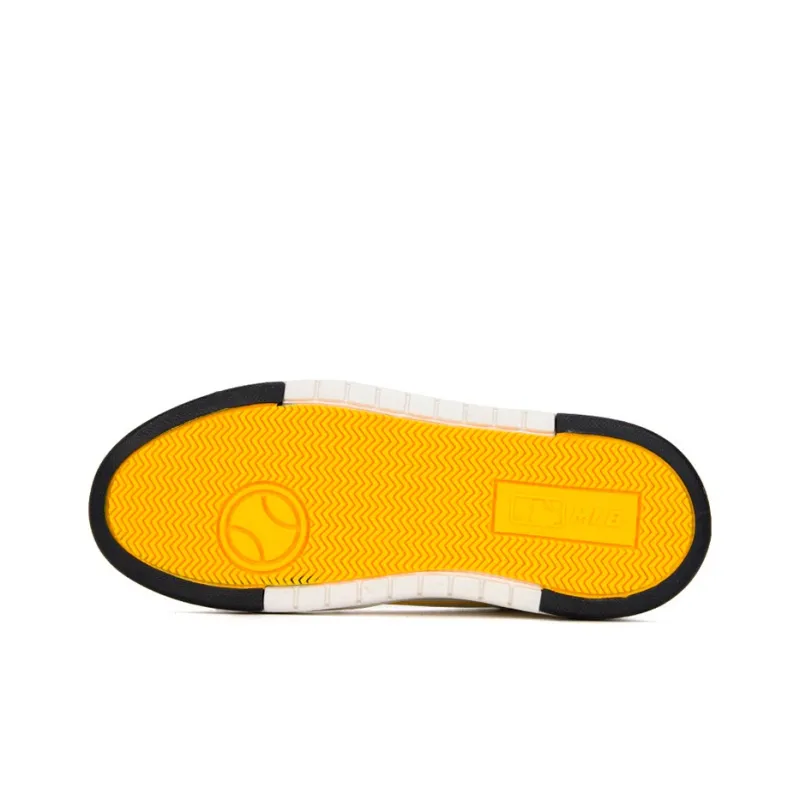 MLB Chunky Liner High Slip Resistant Cushioning Wear Resistant Mid Top Skateboard Shoes Unisex White Yellow-5