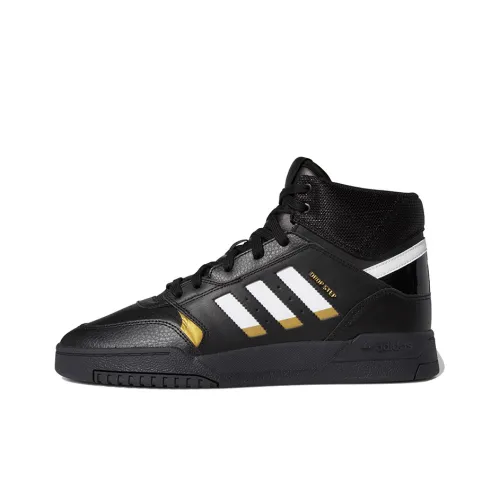 Adidas Originals Drop Step Skateboard Shoes Unisex High-Top Black/Yellow/White