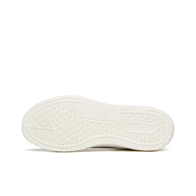 Anta Anti-Slip Wear-Resistant Low-Top Skateboard Shoes Men's Ivory White Sand Gray-5