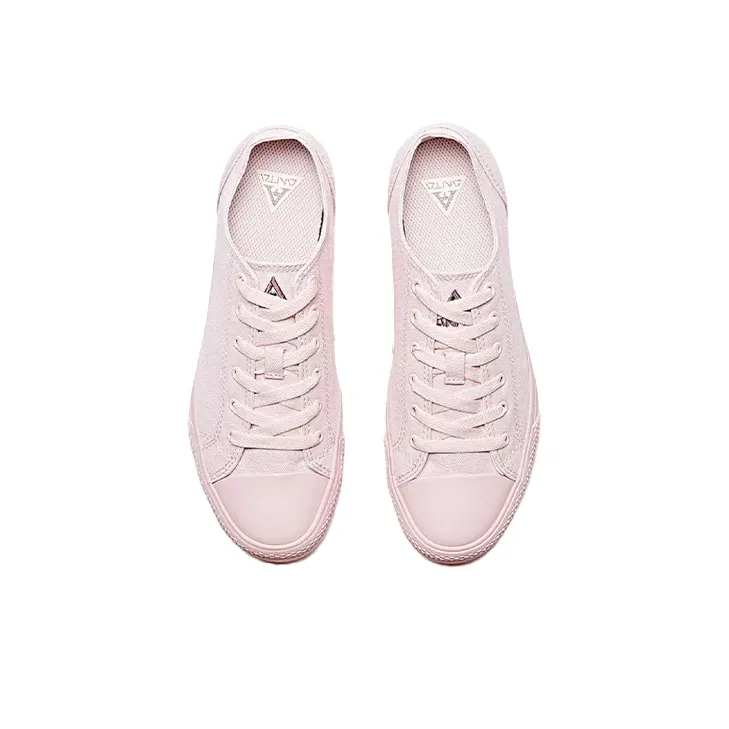 Anta Slip Resistant, Abrasion Resistant, Lightweight Low Top Skateboard Shoes Women's Pink-2