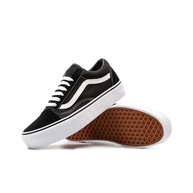 Vans Old Skool Platform Black White-5