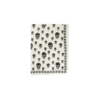 Alexander McQueen Skull Printed Fringed Scarf