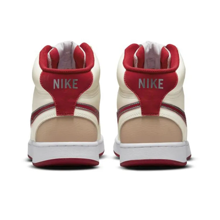 Nike Court Vision Mid Top Sneakers White/Red-3