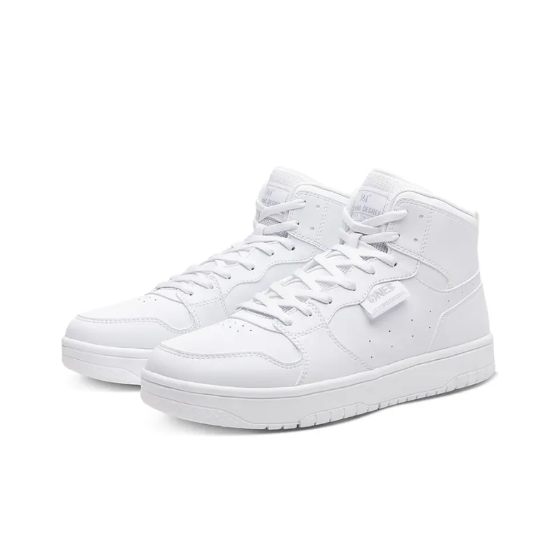 361° Slip Resistant Breathable High Top Skateboard Shoes Men's Bright White-3