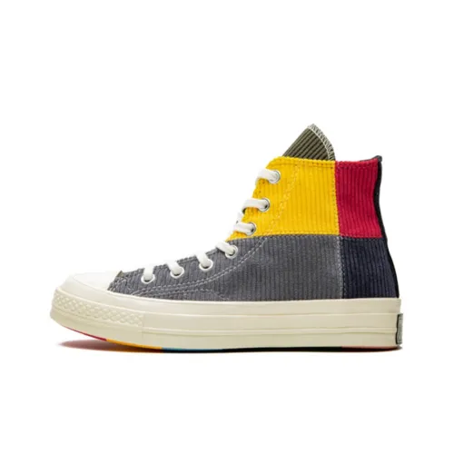 Converse Chuck Taylor All Star 70 Hi Corduroy Patchwork Gold Grey