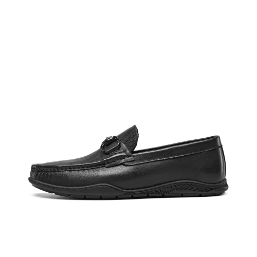 YEARCON Loafers Men Low-Top Black