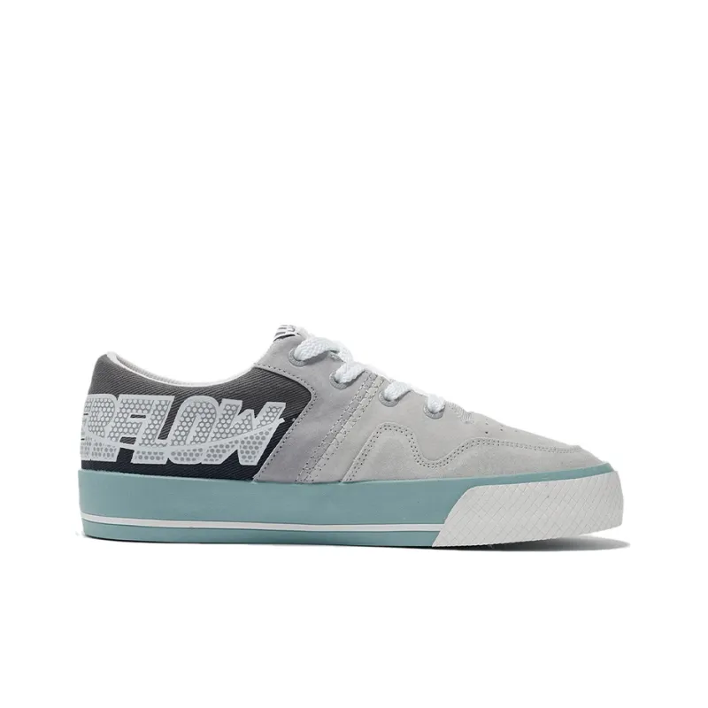 LiNing CF Tracing The One Cushioning Wear Resistant Low Top Skateboard Shoes Men's Gray-1