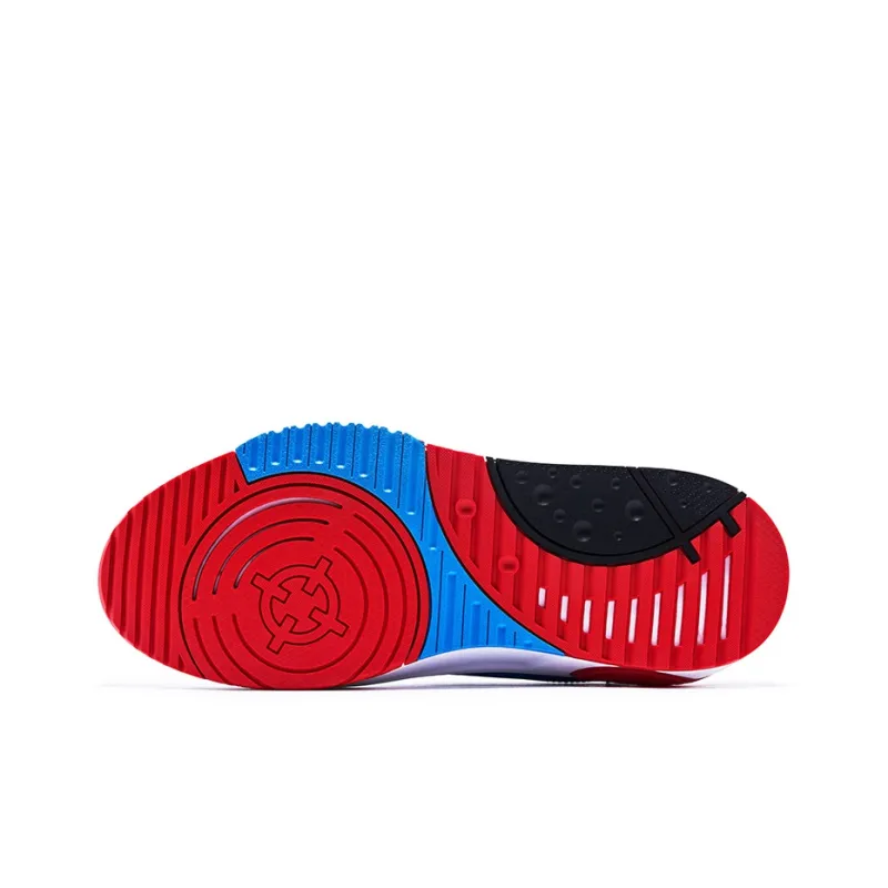RIGORER Anti-Slip Wear-Resistant Low-Top Skateboard Shoes Men's Blue Red White-5