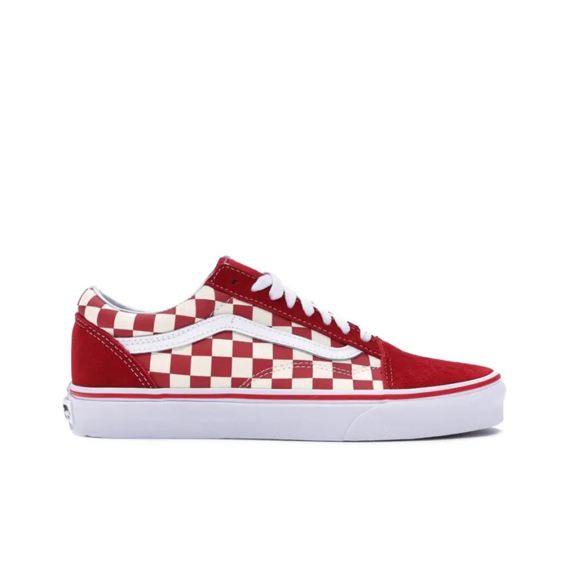 Vans Old Skool Checkerboard Racing Red-1