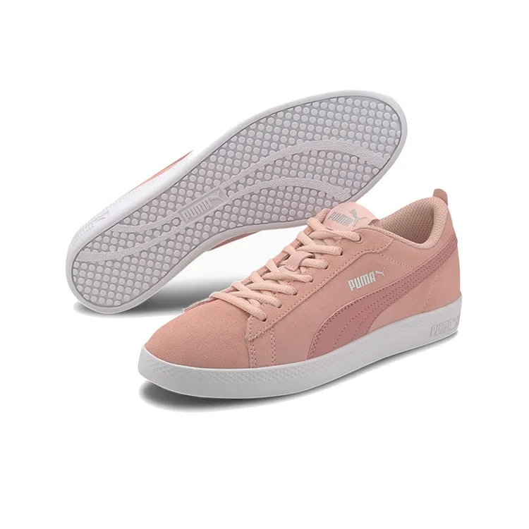 PUMA Smash V2 Sd Pink/White Low Casual Board Shoes Women's-2