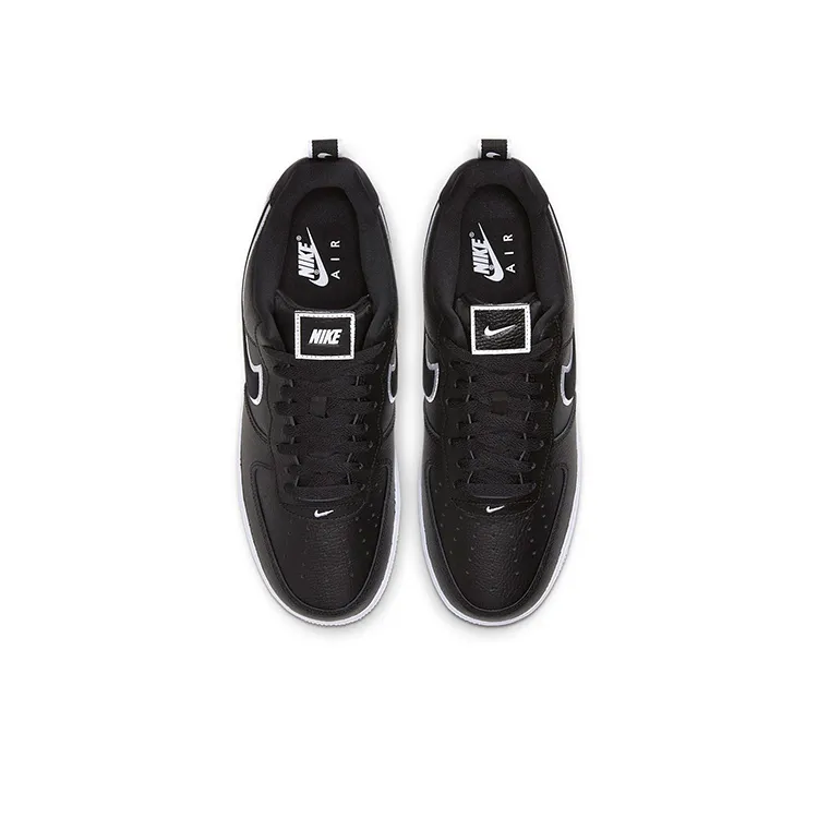 Nike Air Force 1 Low Black White Contrast Swoosh-3