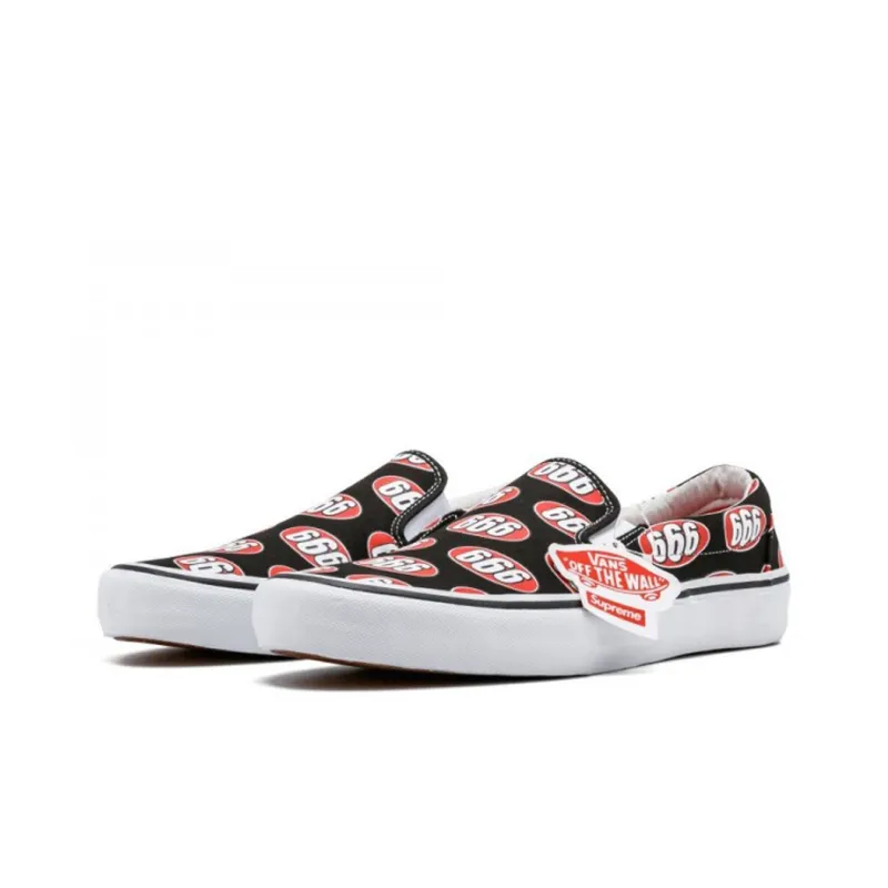 Vans Slip On Supreme 666 Black-2