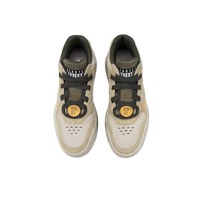 STARTER Height Increasing Wear Resistant Low Top Skateboard Shoes Women's Light Gray Green-3