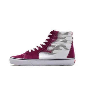 Vans Unisex Sk8 hi Flame Sneakers Purple/White