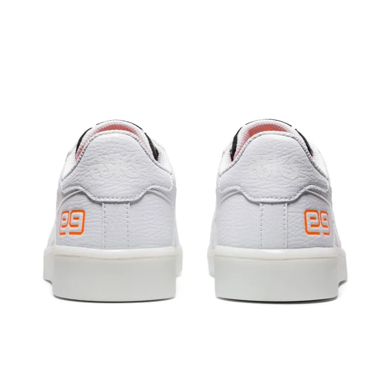 Asics JAPAN S Anti-Slip Wear-Resistant Low-Top Skateboard Shoes Unisex White Orange-4