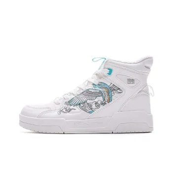 Anta Life Collection High Top Skateboard Shoes Women's White Blue