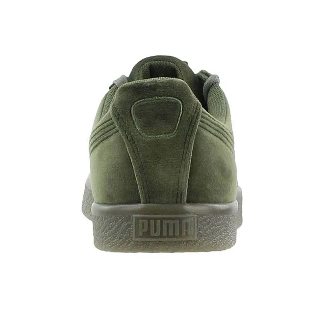 PUMA Clyde Series Skateboard Shoes Men Low-Top Army Green-3