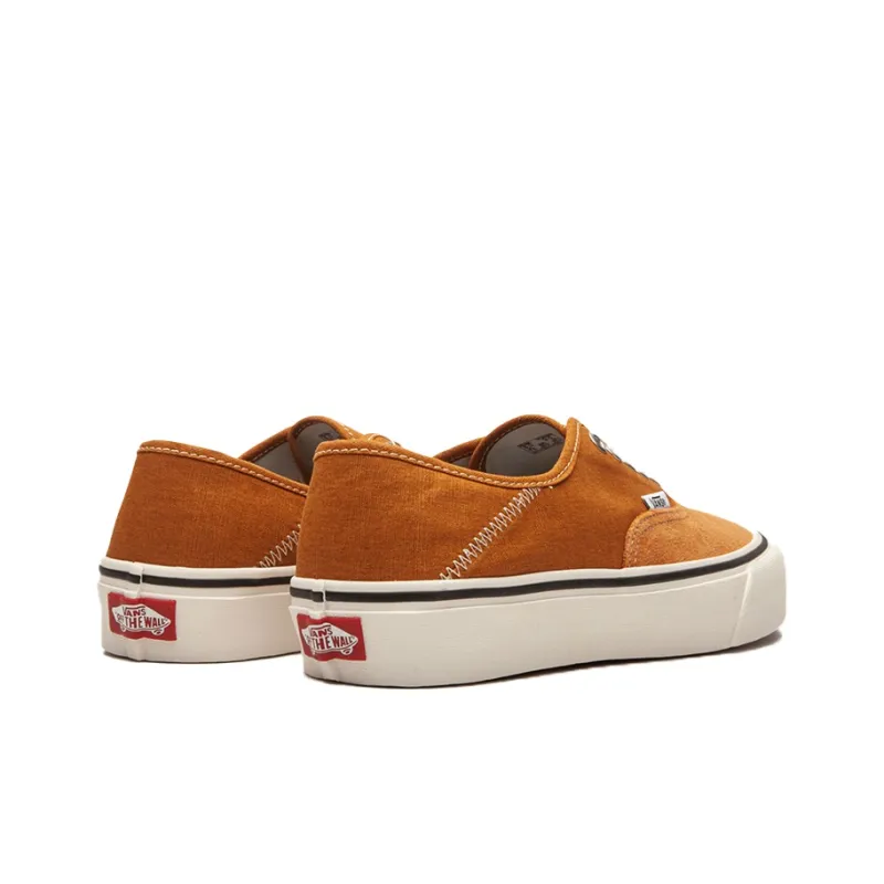 Vans Authentic Anti-Slip And Wear-Resistant Breathable Low-Top Skateboard Shoes Unisex Brown Yellow-2