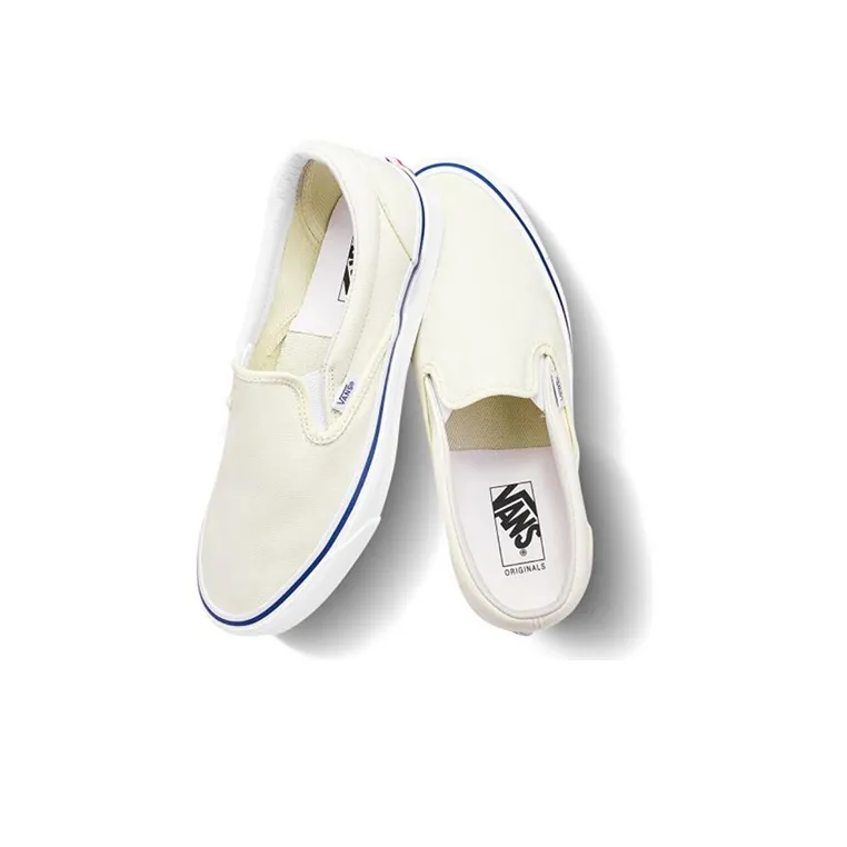 Vans Vault Og Classic Slip On Lx Canvas Classic White Blue-3