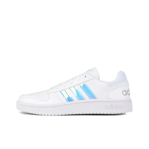 Adidas Neo Hoops 2.0 Skateboard Shoes Women's Low-Top White/Blue/Purple