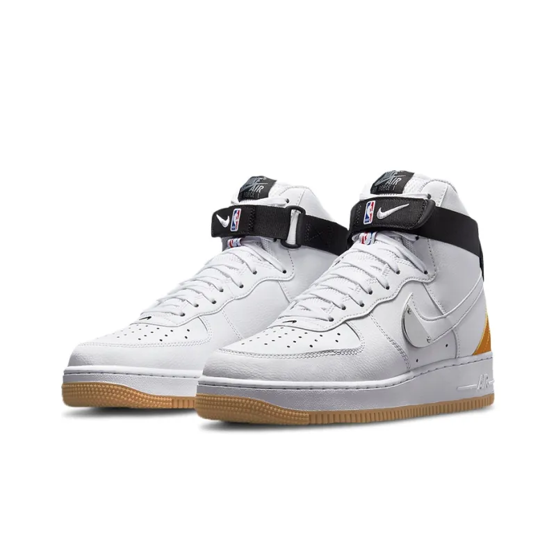 Nike Air Force 1 High Nba White University Gold-2