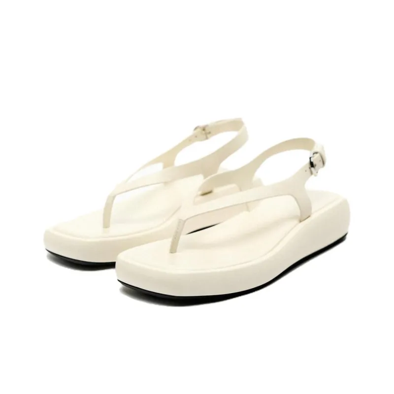 ZARA Strap Sandals Women's Light Beige Yellow-1