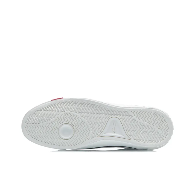 LiNing Wave Canvas Hi High-Top Skateboard Shoes Men's White Gray-4