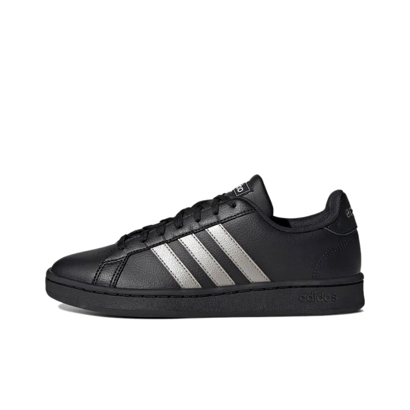 Adidas Neo GRAND COURT Wear-Resistant Low-Top Skateboard Shoes Women's Black Silver-0