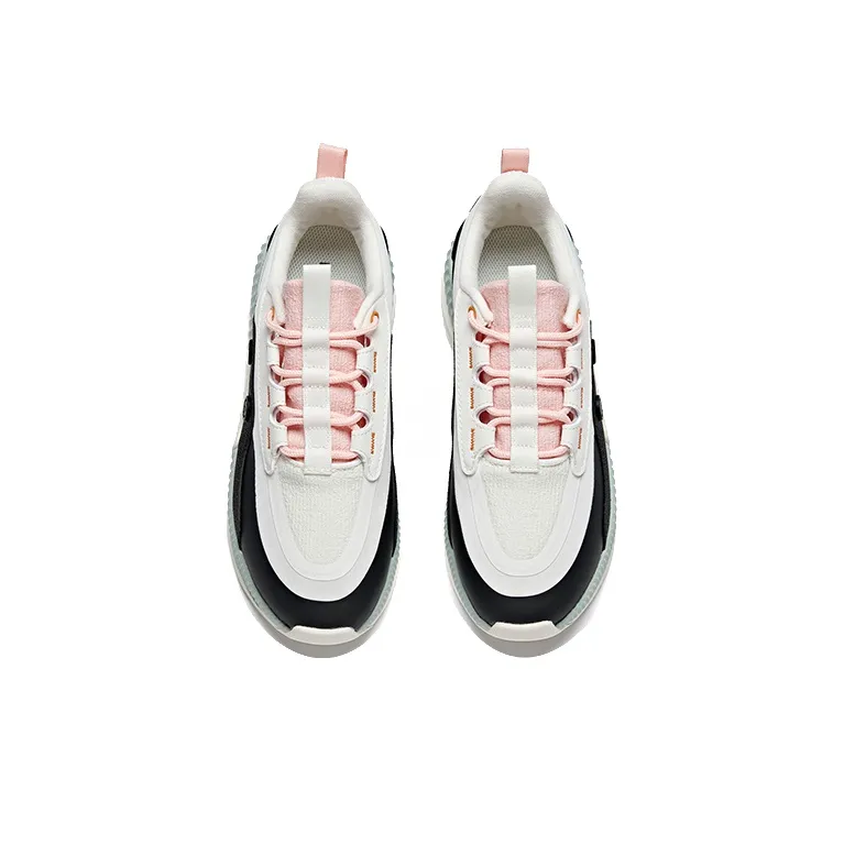 Anta Rejecting The Ordinary, Life Collection Coverage Low Top Skateboard Shoes Women's Pea Green White-2