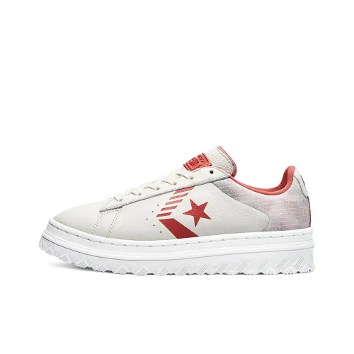 Converse Cons Pro Leather Skateboard Shoes Unisex Low-Top White/Red