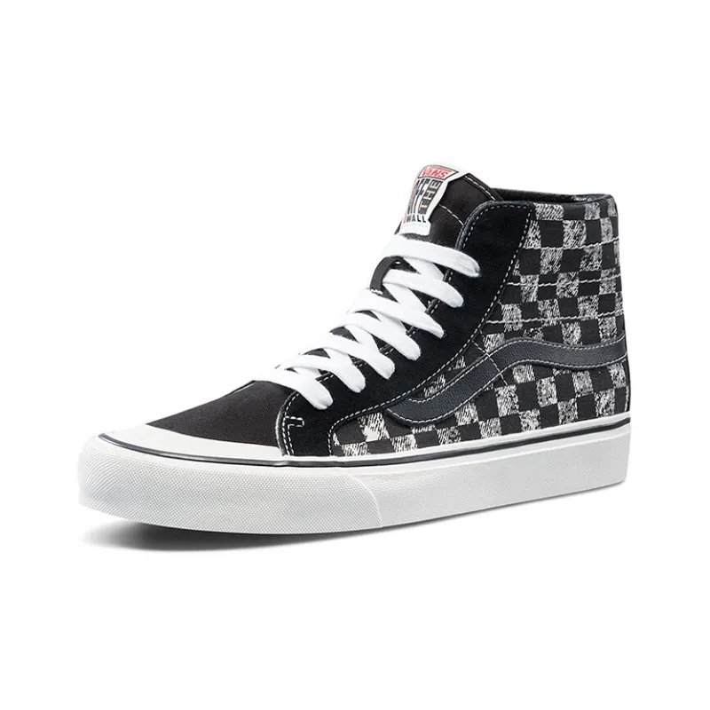 Vans SK8 HI Checkboard Grey/Black-1