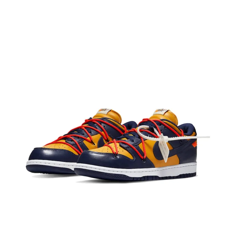 Nike Dunk Low Off White University Gold-2