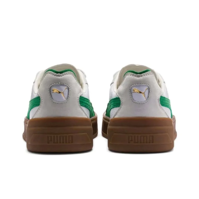PUMA Cali 0 Vintage Low-Top Skateboard Shoes Unisex White Green-4