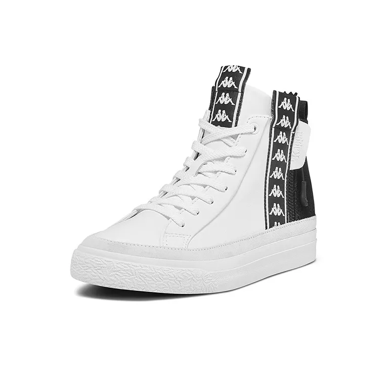 Kappa BANDA High Top Skateboard Shoes Unisex Black White-1