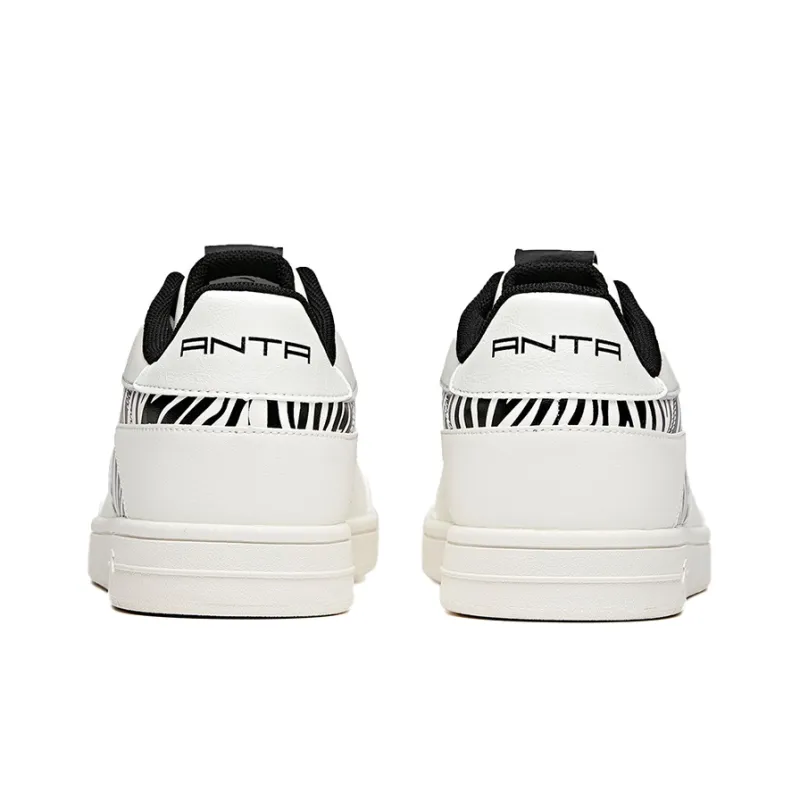 ANTA Skateboard Shoes Men Low Top Ivory White/Shade 1 Gray/Black-3