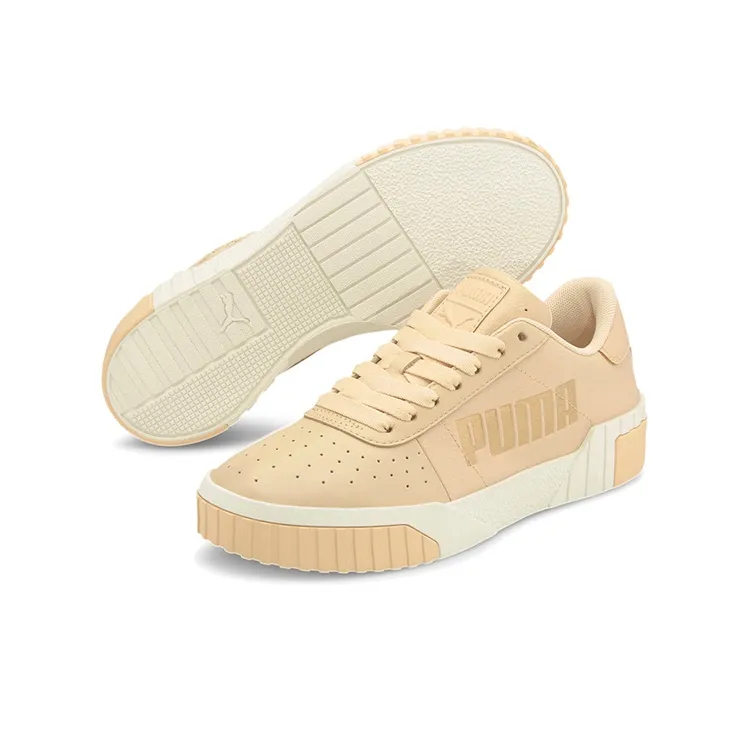 PUMA Cali Series Skateboard Shoes Women's Low-Top Orange/Khaki-2