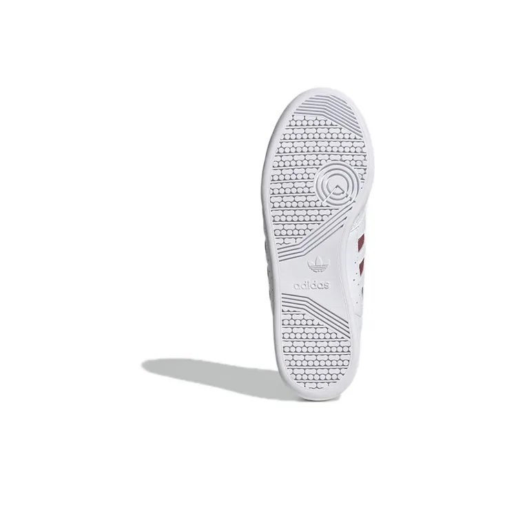 Adidas Originals Continental 80 Stripes Abrasion Resistant Low Top Skateboard Shoes Men's White Red-5