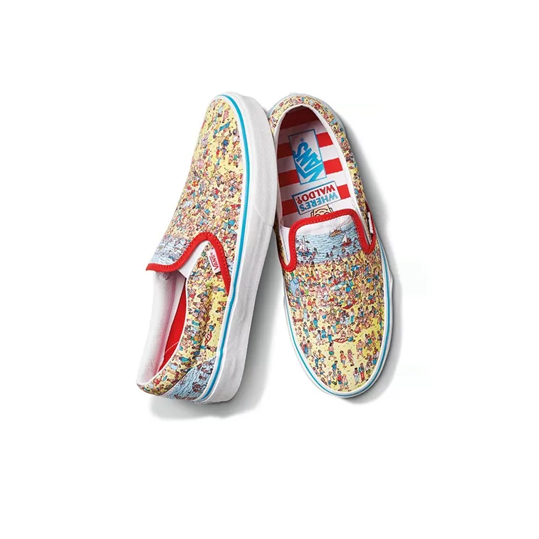 Vans Slip On Wheres Waldo Beach-2