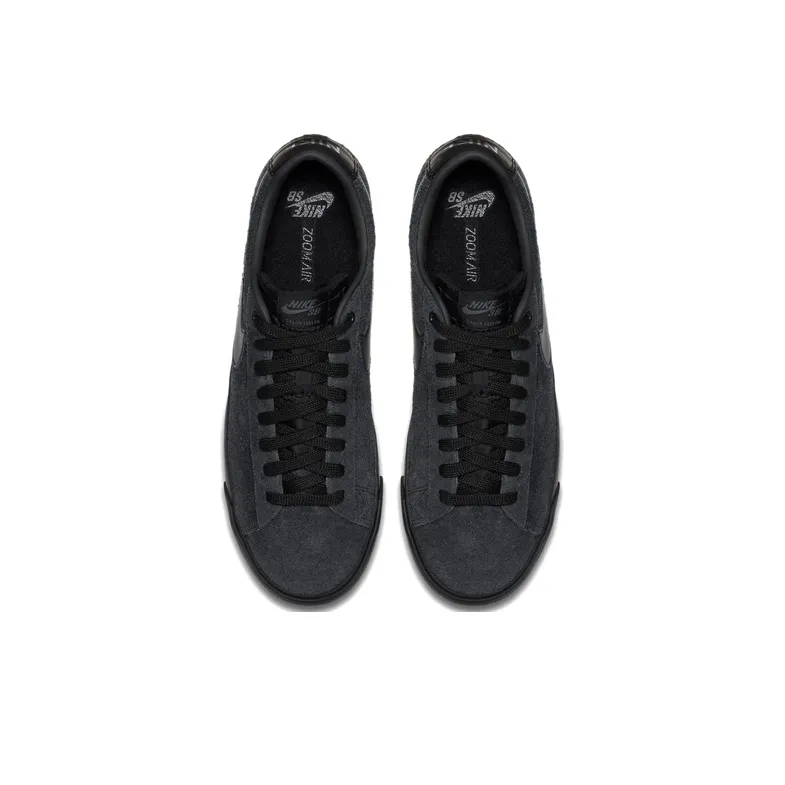 Nike Blazer SB GT Non slip Lightweight Low Top Skateboard Shoes Unisex All Black Warrior-2