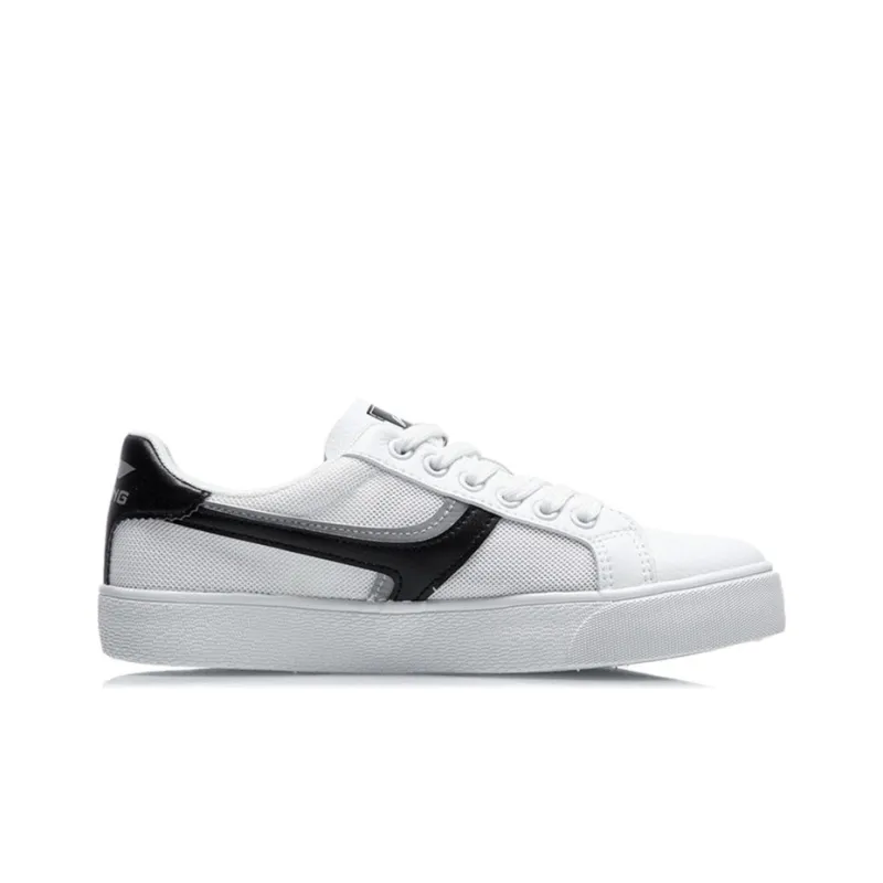 LINING Skateboard Shoes Women's Low-Top White/Black-1