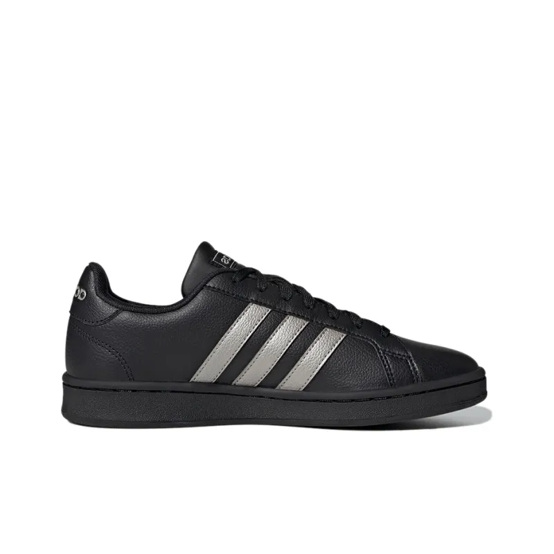 Adidas Neo GRAND COURT Wear-Resistant Low-Top Skateboard Shoes Women's Black Silver-1