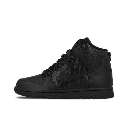 Nike Dunk High Skateboard Shoes Women's High-Top Black